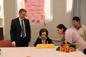 Gli auguri del Sindaco per i 101 anni della signora Tosca Cangini