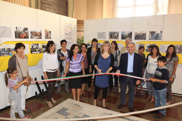 Inaugurazione della mostra "A Piedibus in città"