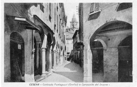 Il trivio di via Zeffirino Re e Contrada Fantaguzzi (via Orefici)