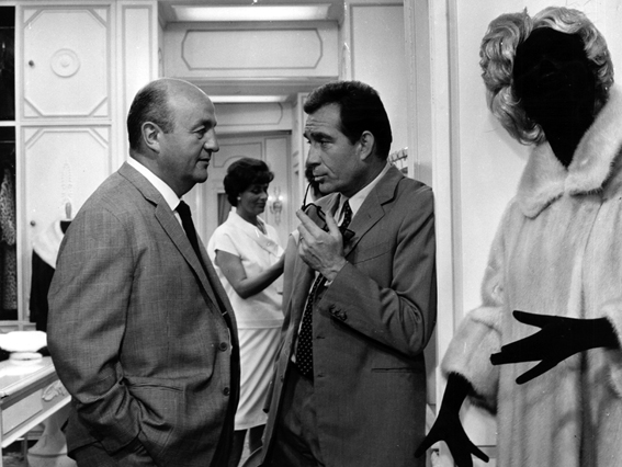 Bernard Blier, Il magnifico cornuto di Antonio Pietrangeli (1964) con Ugo Tognazzi [ph. Alfonso Avincola]