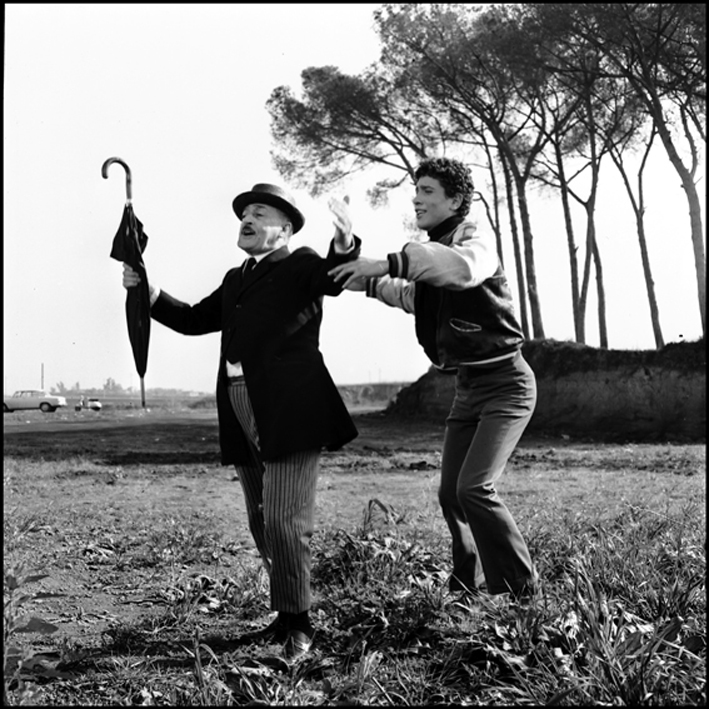 Uccellacci e uccellini di Pier Paolo Pasolini (1966) con Ninetto Davoli [ph. Divo Cavicchioli]