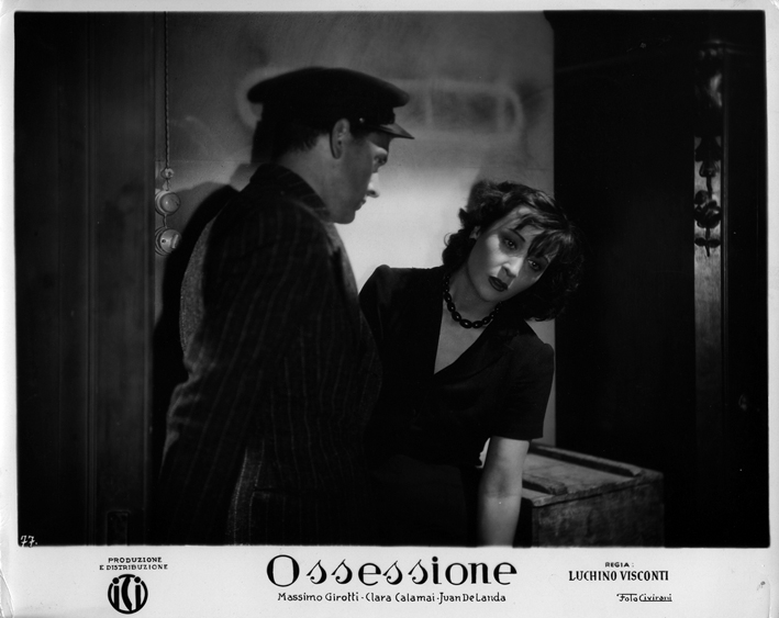 Ossessione (1943). Massimo Girotti, Clara Calamai [ph. Osvaldo Civirani]