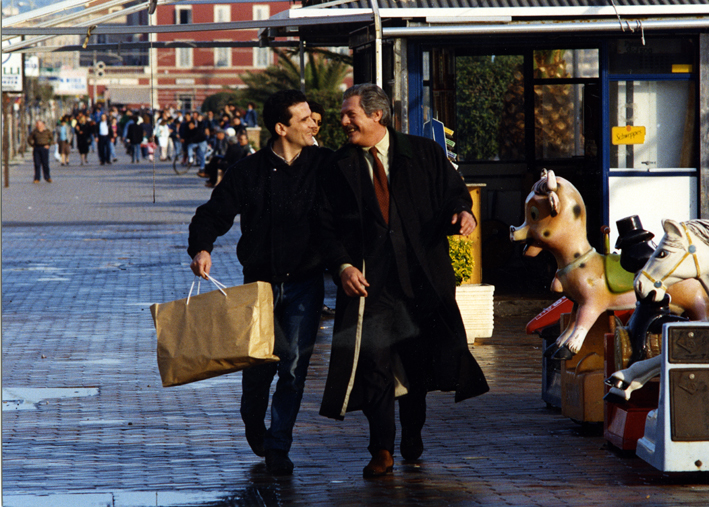 Che ora è (1989).Massimo Troisi, Marcello Mastroianni [ph. Mario Tursi]