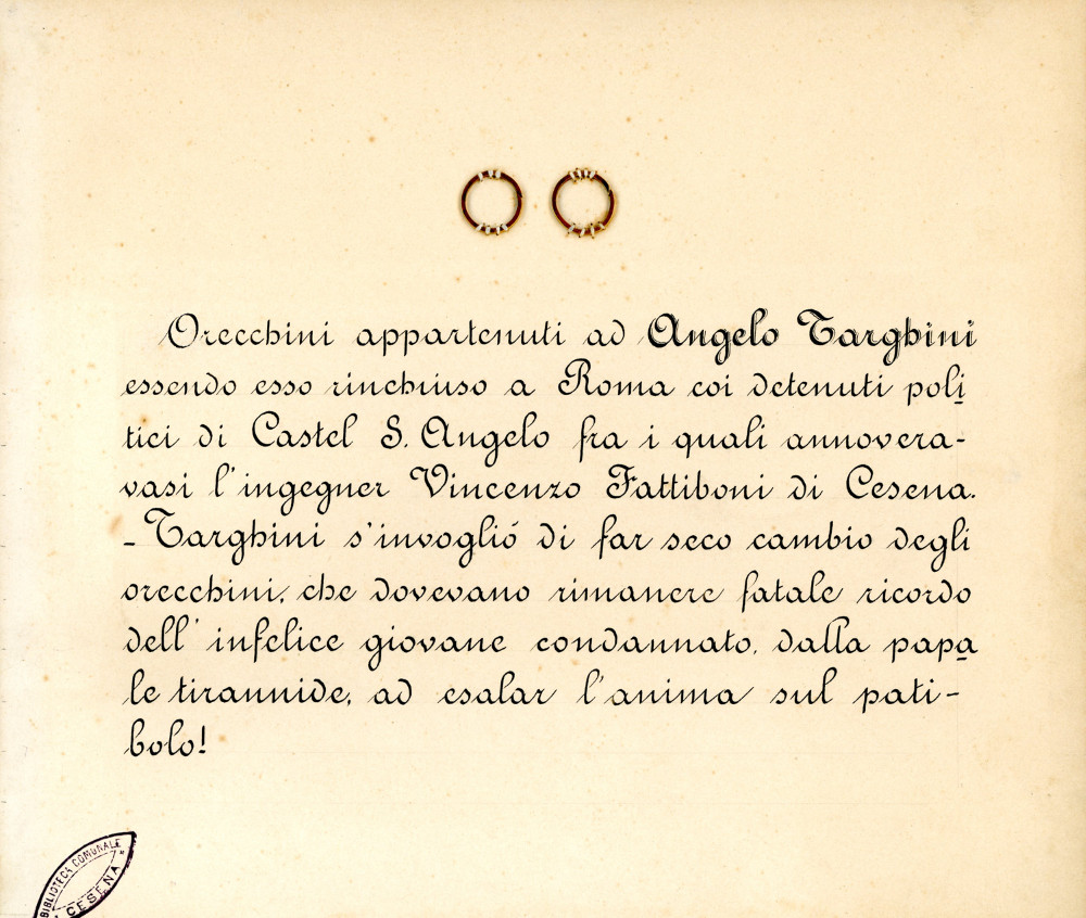 Gli orecchini di Targhini